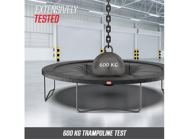 BERG Trampoline Favorit 380 sort Med sikkerhetsnett Comfort